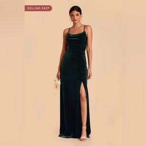 Birdy Grey Ash Dress Velvet Emerald Size Medium - Bridesmaid Dress